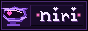 niri — violet protogen with a pink heart